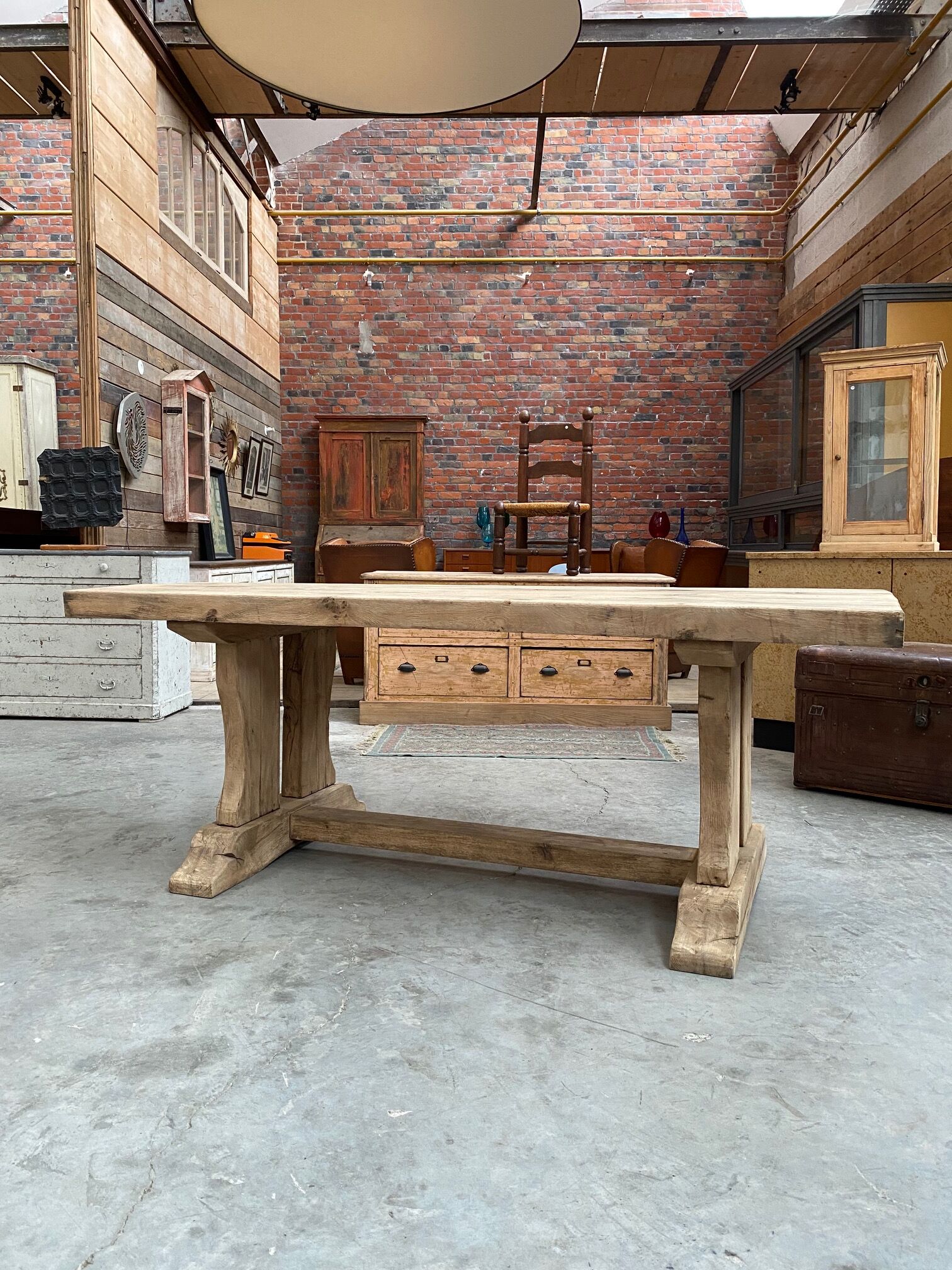 Solid oak farmhouse table