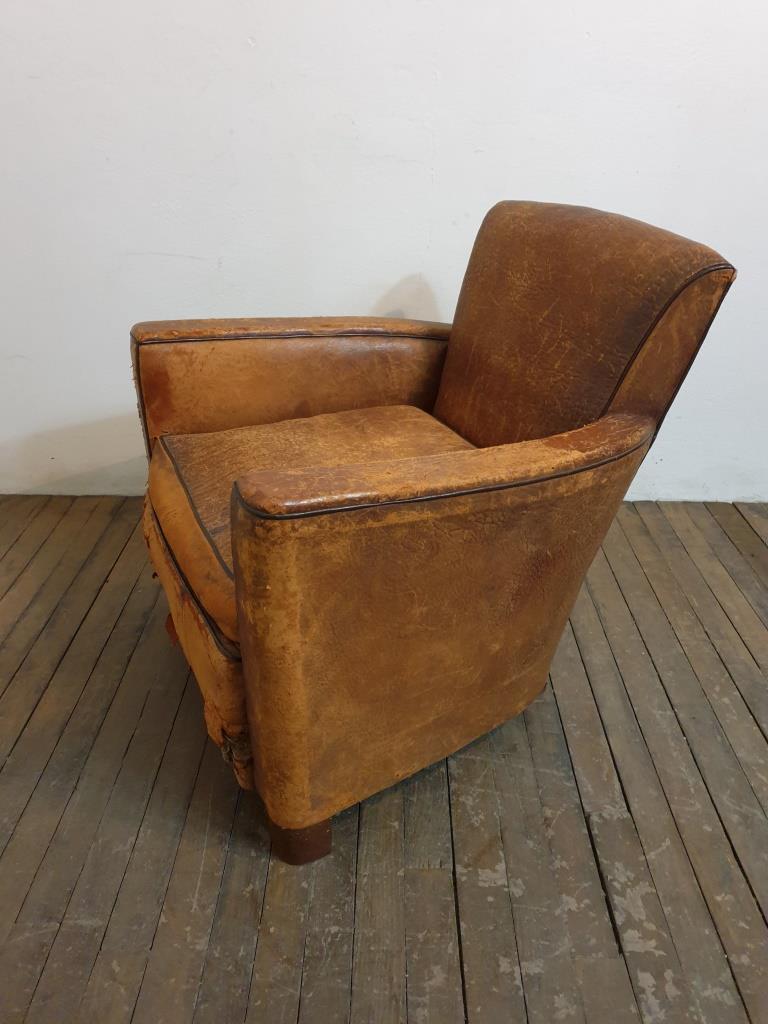 Old club chair - Leather armchair