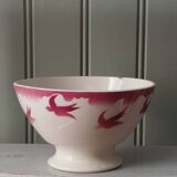 Badonviller earthenware bowl "Swallows"