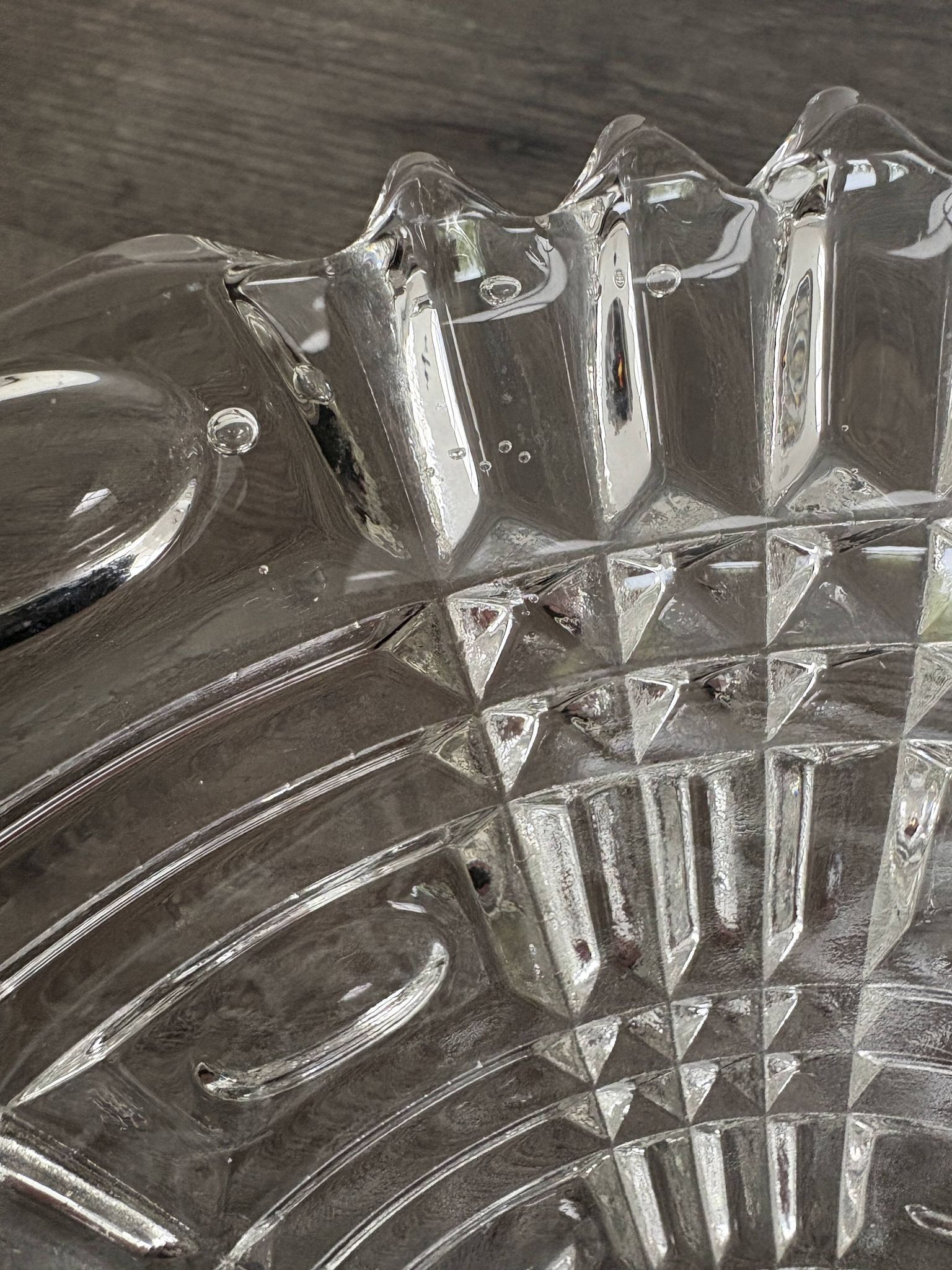 Vintage pressed glass fruit bowl