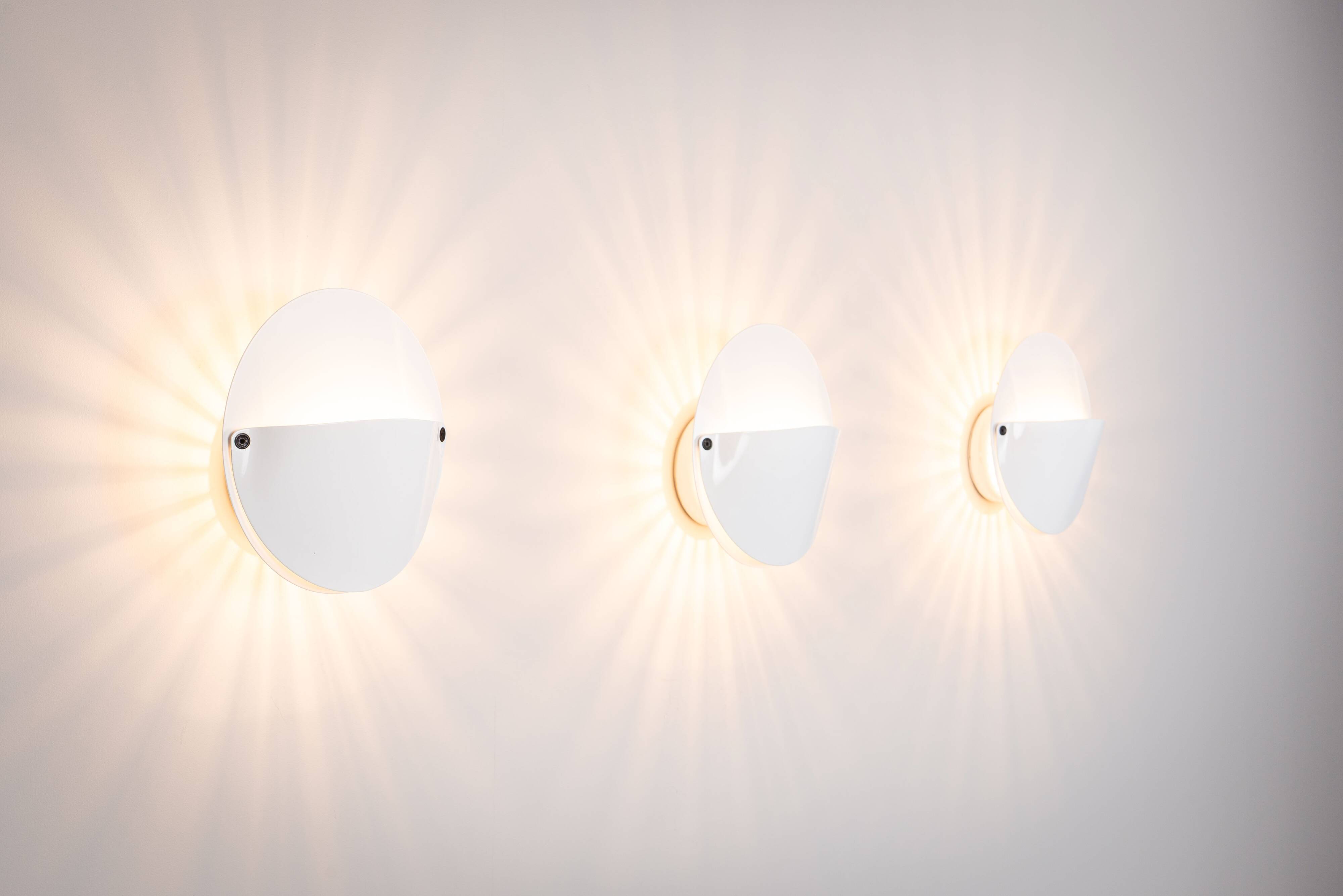 Set of three "Giovi" wall lamps by Achille Castiglioni for Flos, 1982