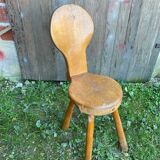 Old brutalist chair deco mountain solid wood vintage