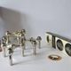Set of Four Sculptural, Stackable Candle Holders Stoffi & Nagel for BMF Nagel