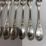10 snail forks, rocaille model, Ercuis brand