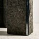 Glass and slate stone console