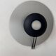 Vintage wall lamp, aluminum and sandblasted glass, Italy 1980