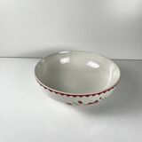 Sarreguemines "Oeillet" salad bowl, 1920-50, red