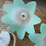 Pair of vintage tulip pendant lights