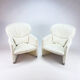 Ensemble de 2 fauteuils Leolux Excalibur blancs de Jan Armgardt, années 1990