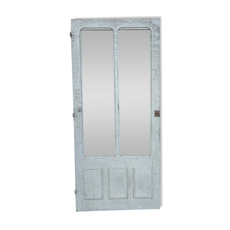 Old door with mosquito net.