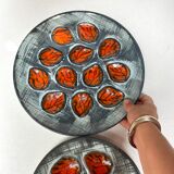 Vintage oyster plates