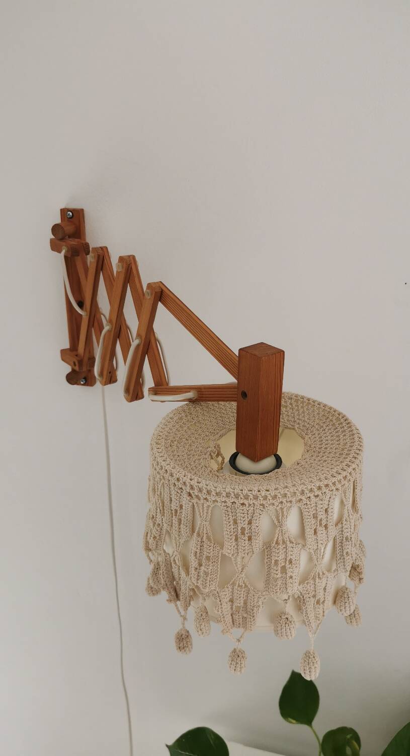 Vintage accordion wall light