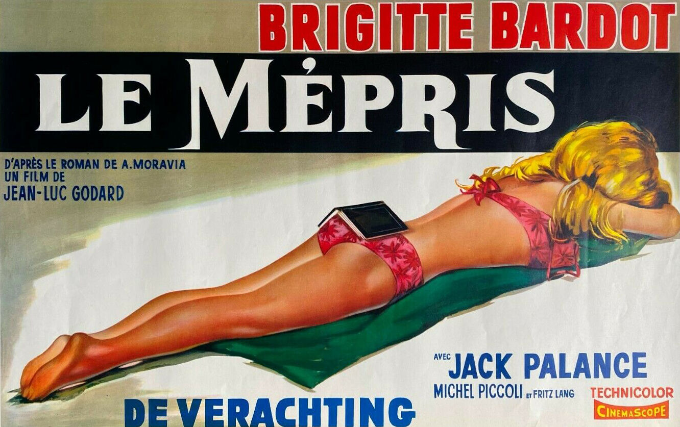 Original cinema poster "Le Mépris" Brigitte Bardot, Jean-Luc Godard 37x55cm 1963