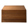 Low bedside table, accent table in elm wood, Maison Regain, France 1970.