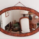 Old oval mirror, shabby chic
