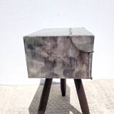 Old sheet metal filing cabinet storage box