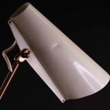 Midcentury Modern White Table Lamp "Birdy" by Birger Dahl, Sonnico, Norway 1950s