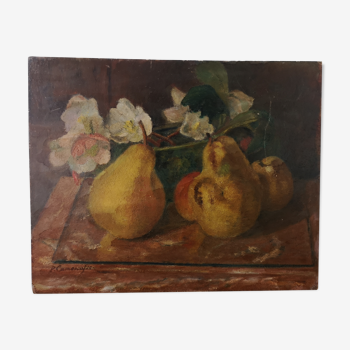 Ancient painting "pears" still life