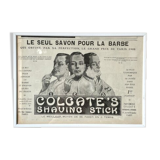 Framed Colgate advertising poster