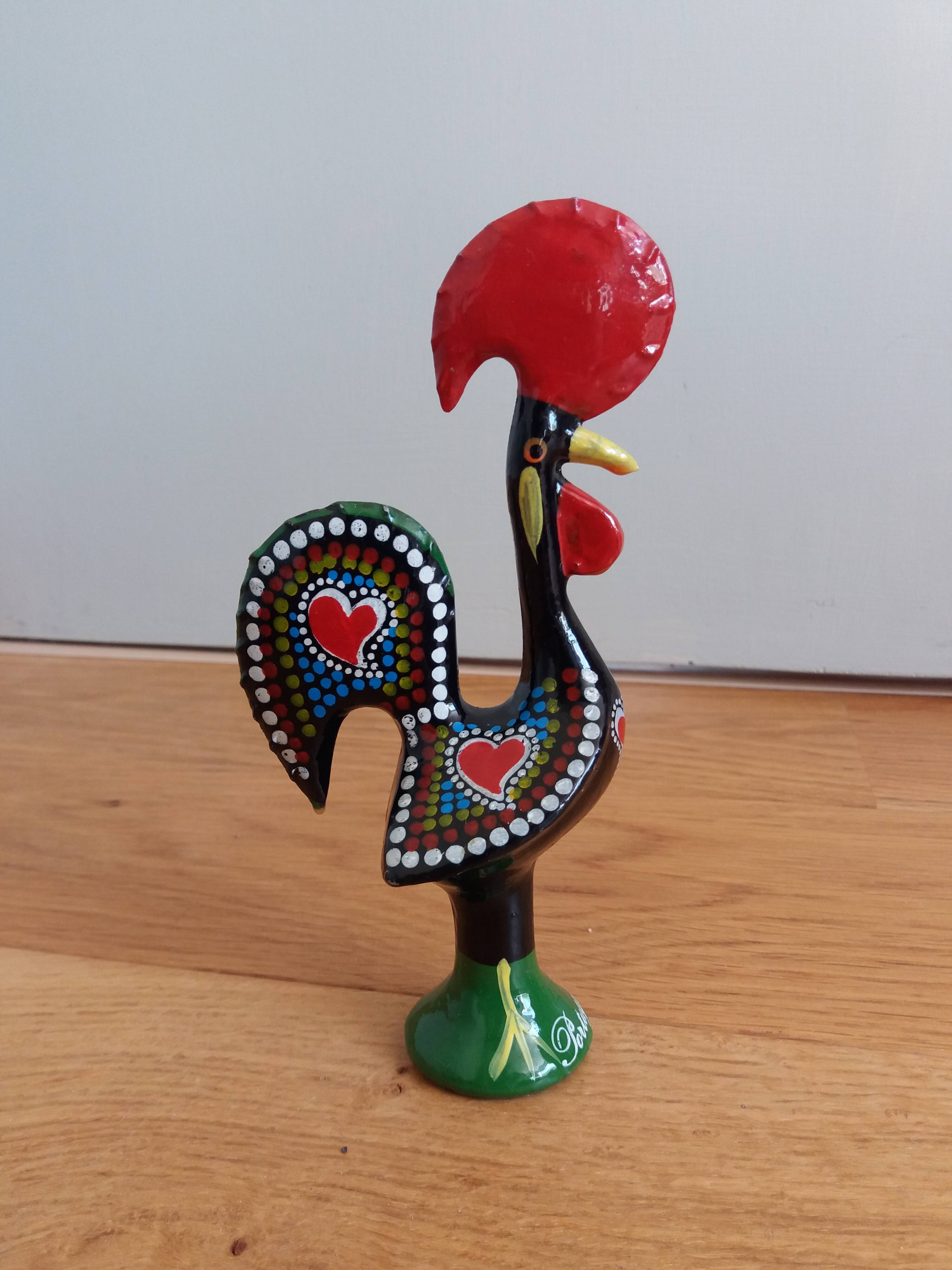 Galo rooster statuette from Barcelos Portugal