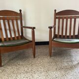 Pair of vintage Scandinavian armchairs from the 60s
