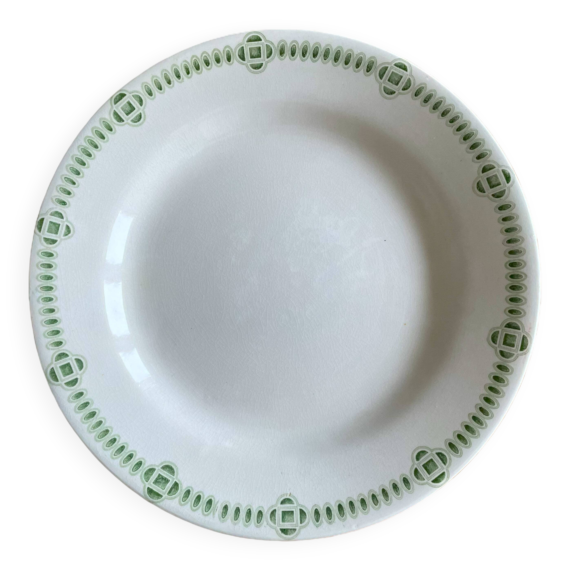 Old mignardise dish on pedestal in earthenware from Creil & Montereau