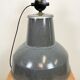 Large Grey Enamel Industrial Factory Lamp from Elektrosvit, 1960s