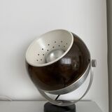 Vintage brown chrome ball lamp 70s eyeball Dijkstra