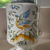 Old Moustiers earthenware apothecary jar