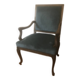 Vintage blue Regency style armchair