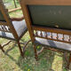 Pair of henri ll leather armchairs pushed back end 19 th