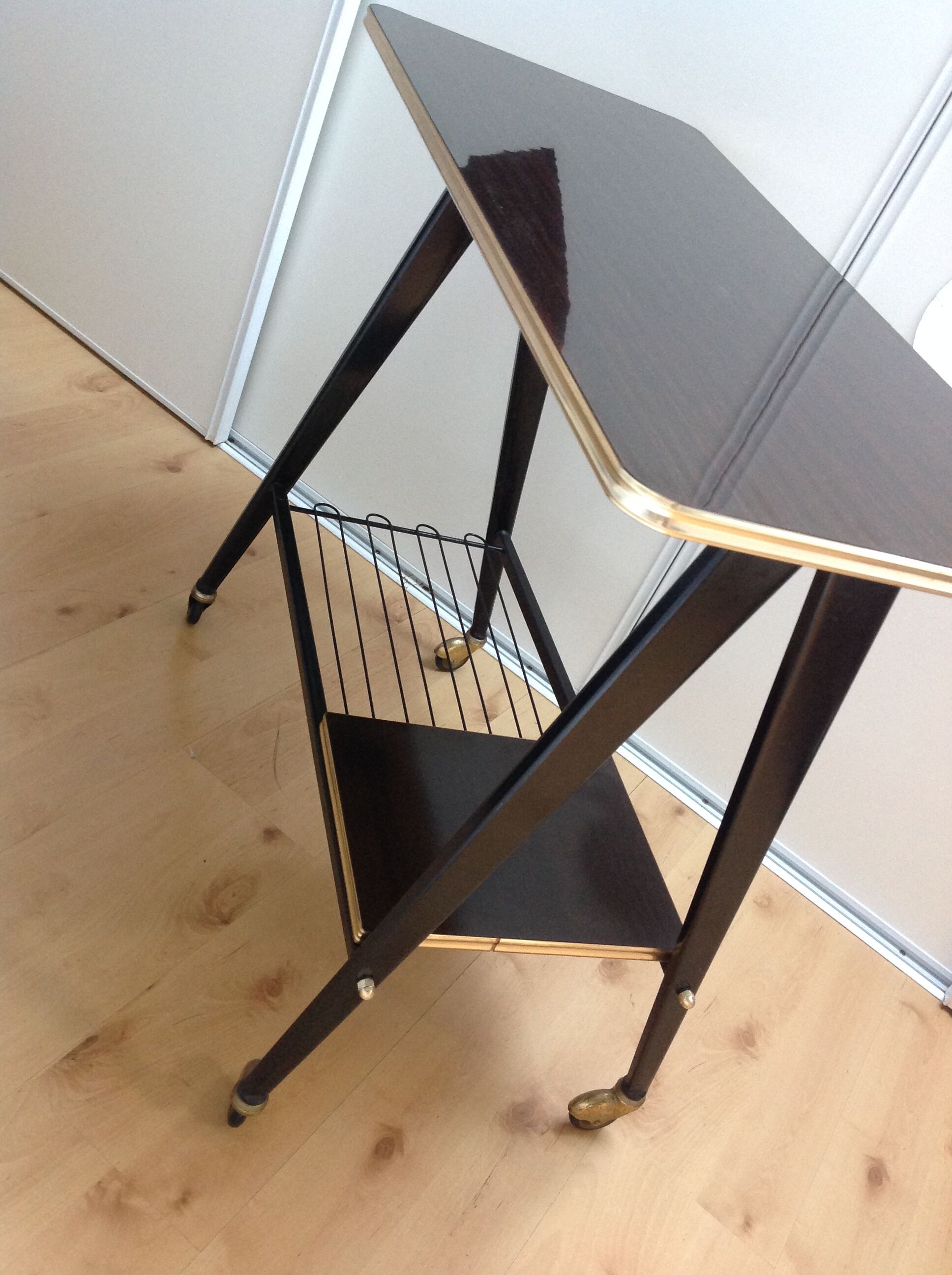 Formica TV table and compass feet, vintage years 60/7