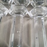 10 hexagonal glass knife holders