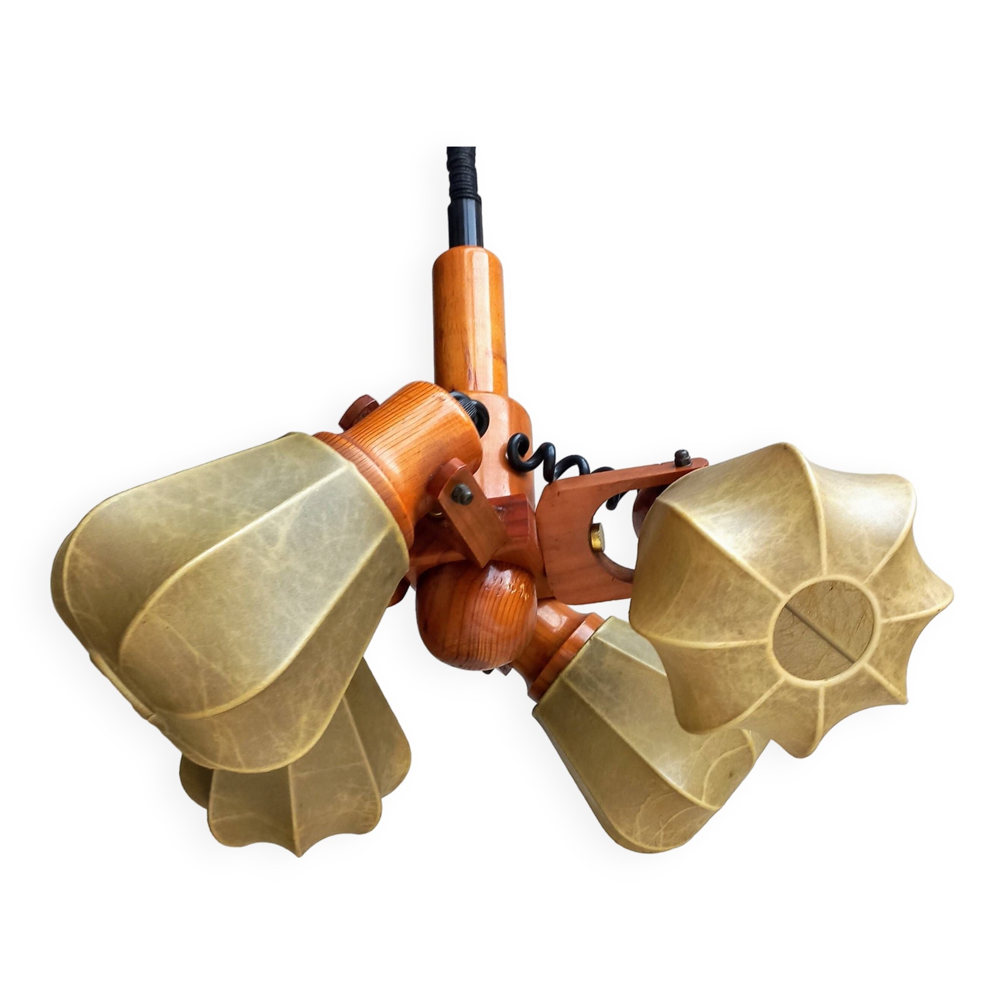 Rare 4 light cocoon pendant