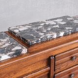 Art Deco French Marble Credenza or Sideboard