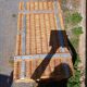 Antique wicker travel trunk
