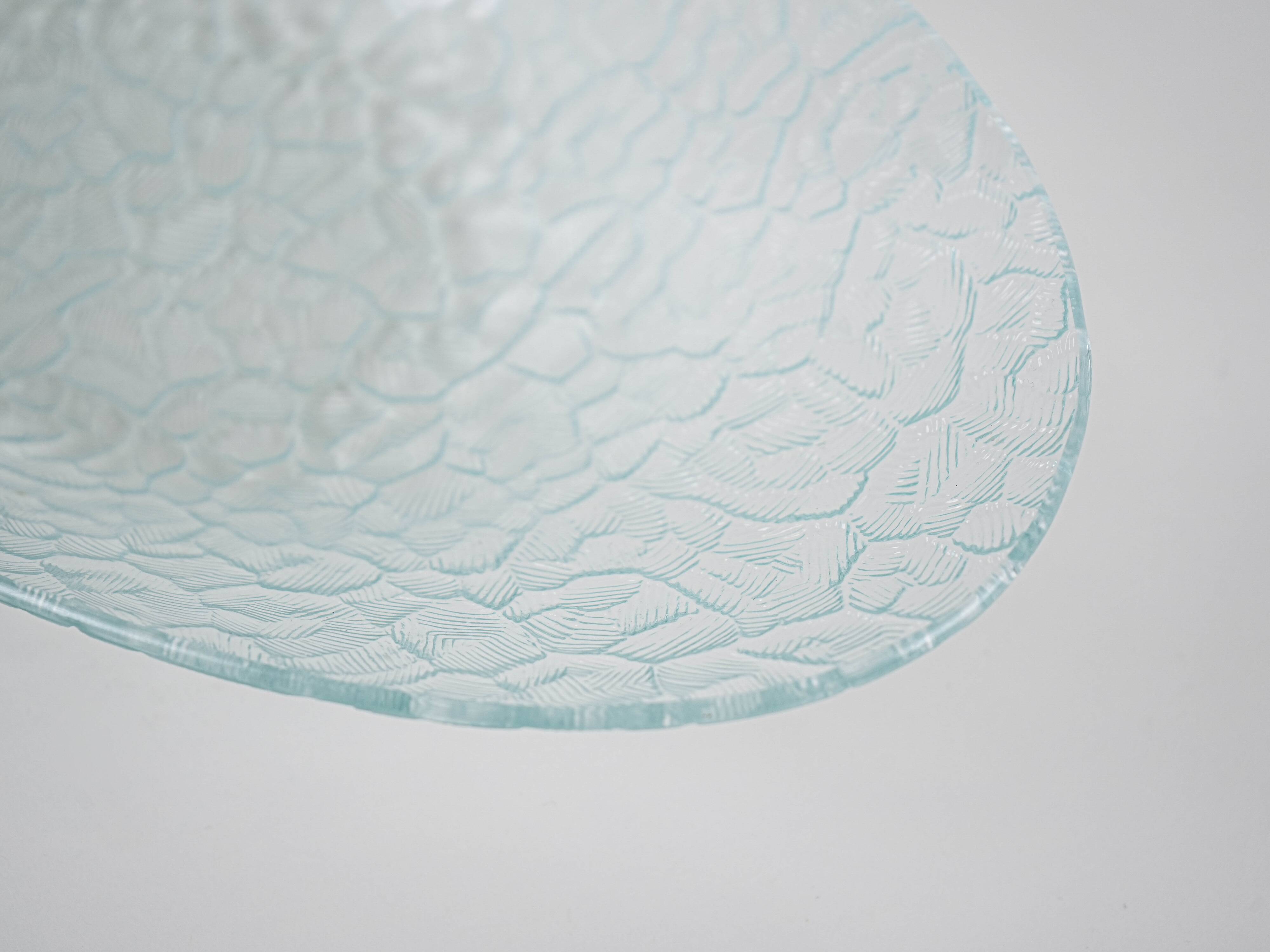 Glass serving dish, Danish design, 1970s, made in Denmark