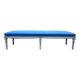 Office bench – Louis XVI style – Repainted wood – Blue fabric