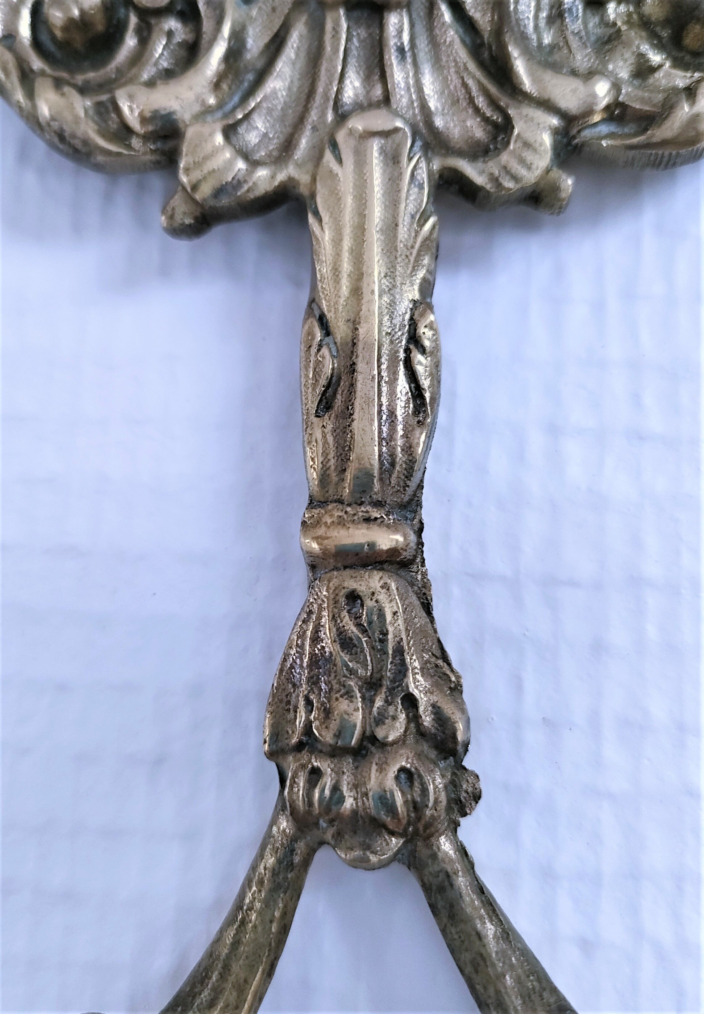 Patinated bronze chandelier mirror early twentieth century