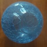 Vase boule verre craquelé