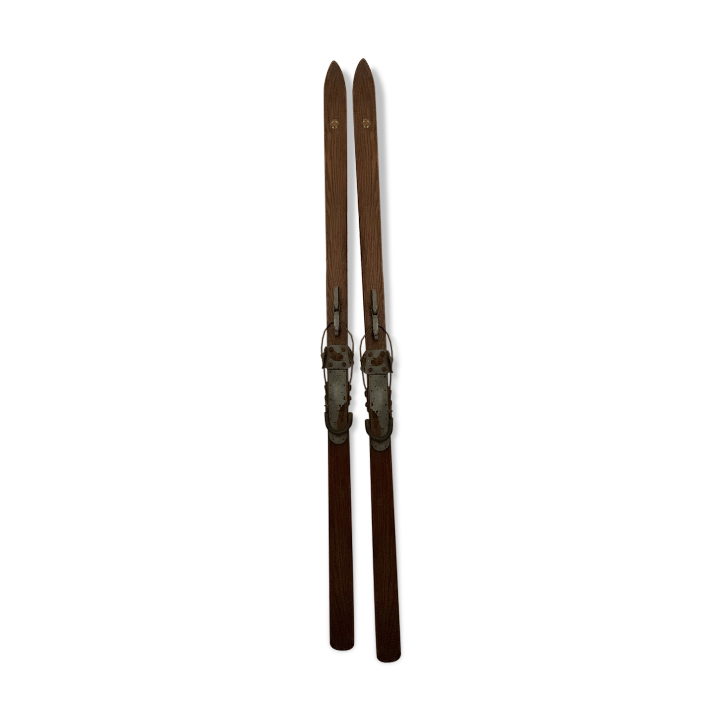 Pair of vintage wooden skis
