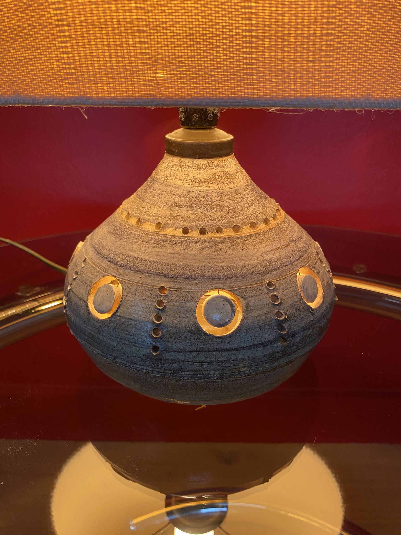 Lamp by Belgian ceramicist Georges Pelletier, 1960s