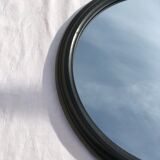 Mirror round wood 50s