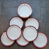 13 H and S monogram dessert plates