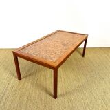 Scandinavian coffee table in copper, 1960.