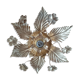 Golden brass flower wall lamp