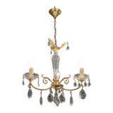 Three-light crystal chandelier