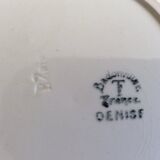 Gien greenware dish by Delft motif