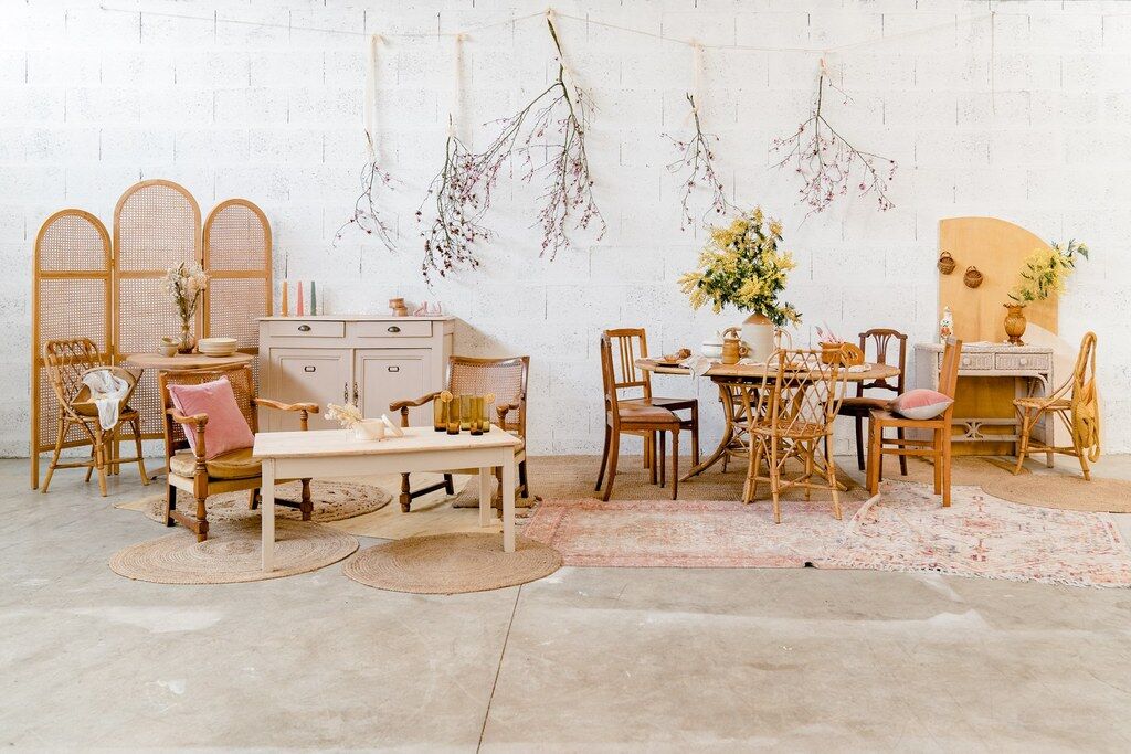Rattan desk