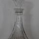 Vintage twisted glass carafe with stopper – H 31 cm